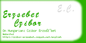 erzsebet czibor business card